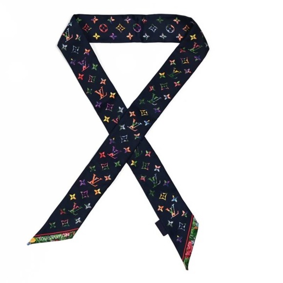 Louis Vuitton Accessories - ❌❌ LOUIS VUITTON Garden Bandeau Silk Scarf BB LV Blue Roses Monogram flowers NEW
